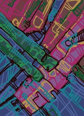 Obraz premium Abstract image for printing. Picture for modern interiors. The picture is painted by hand on a tablet.