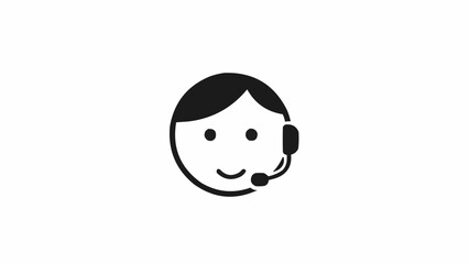 Obraz premium Smiling Customer Service Representative Wearing Headset.