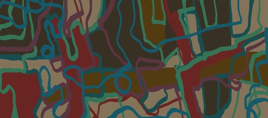 Abstract image for printing. Picture for modern interiors. The picture is painted by hand on a tablet. © neurostructure