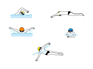 水泳男性イラスト