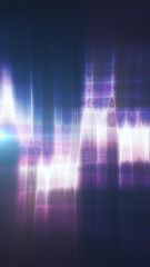 Soft abstract purple and blue light refractions forming vertical luminous streaks in a dreamy digital pattern