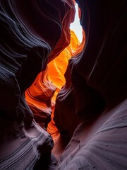 Eroded sandstone canyons carved by unseen forces, bathed in stark, directional illumination,  arid,  chiaroscuro