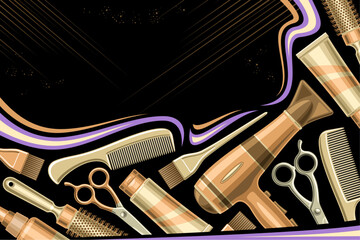 Vector layout for Hair Salon with empty copy space