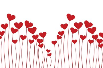 Valentine background frame with hearts