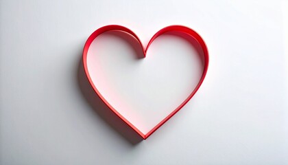 Obraz premium red heart on a white background