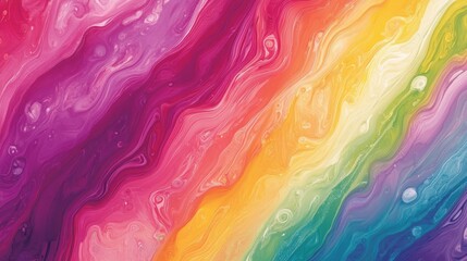 Rainbow Swirls: An abstract, fluid display of colors cascade across the frame. Its vibrant palette suggests a state of creativity.