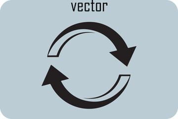 Circular refresh icon vector graphic