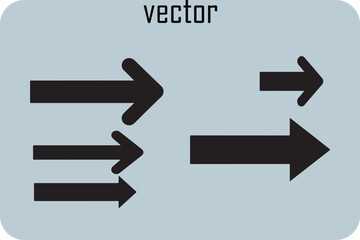 Collection of black arrows pointing to right side