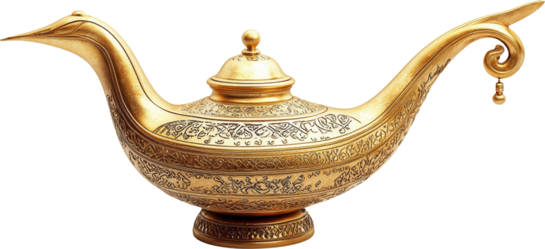 golden lantern lamp - Powered by Adobe