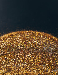 Sparkling gold glitter dust texture background
