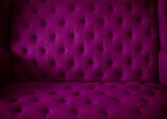 Fototapeta premium Texture and pattern of pink leather. Luxury texture, luxury leather button-tufted pink chair texture