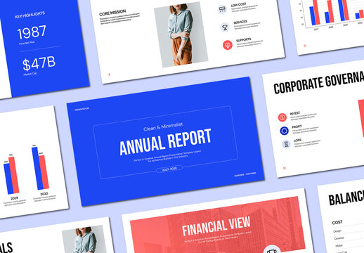 Annual Report Presentation Template Layout