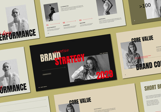 Brand Strategy Presentation Template Layout