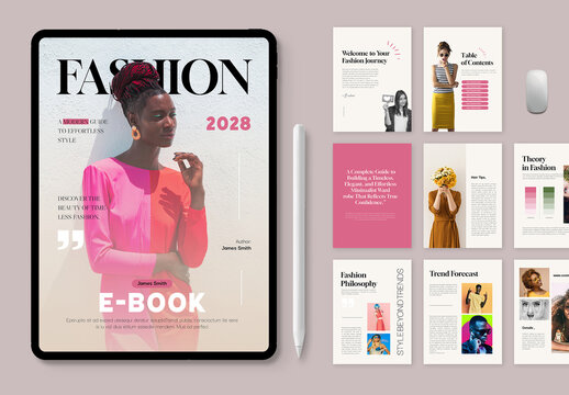 Fashion Ebook Template Layout Design