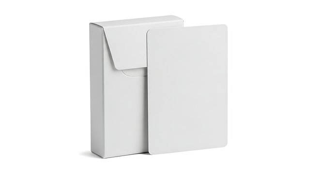 Blank White Cigarette Pack Mockup Isolated on White Background.