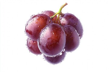 Close-up photograph of ripe red grapes with water droplets