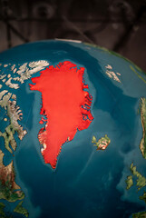 Greenland on world map.