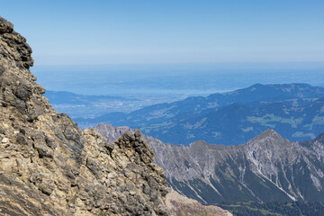 Hike to Schesaplana in Brand, Vorarlberg, Austria, with views of Ratikon mountain range and distant valleys