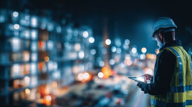 Construction worker night