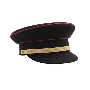 Train conductor hat isolated on transparent background
