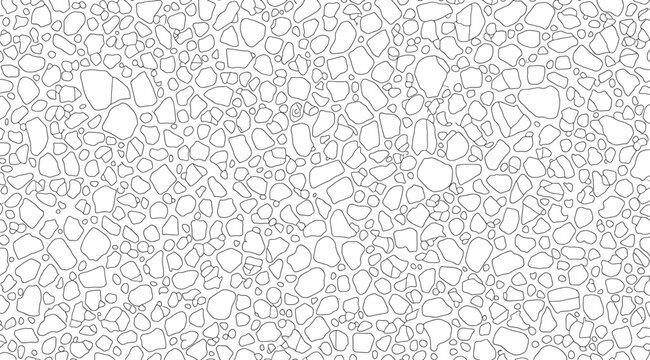Vector illustration of irregular polygon tessellation resembling a Voronoi diagram with complex cellular network patterns for computational geometry, spatial analysis, computer graphics, physics, biol
