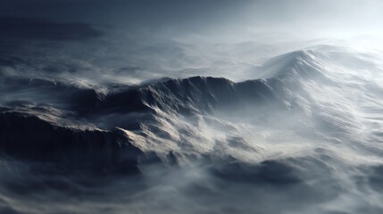 Fototapeta premium Snowy mountain range