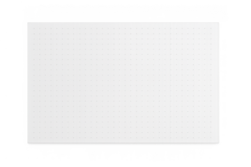 Dotted white notebook page template for design, journaling, or creative writing with transparent background