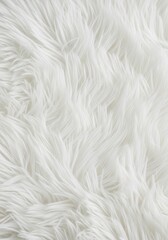 Obraz premium Luxurious white faux fur texture close up. Extremely soft plush synthetic fabric background suitable for cozy textile designs, texture, luxury, warm
