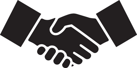 Handshake Between Two People on White Background