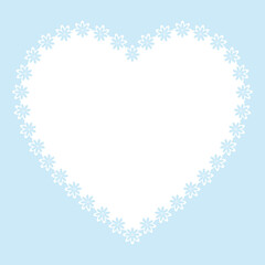 Simple white heart lace frame, tag, label for poster, invitation card, flyer and season greeting card.