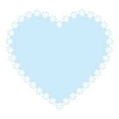 Simple blue heart lace frame, tag, label for poster, invitation card, flyer and season greeting card.