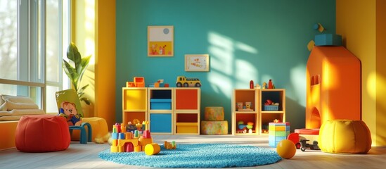 Colorful Playroom Interior (1)