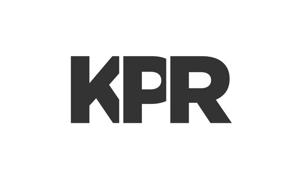 KPR logo design template with strong and modern bold text. Initial based vector logotype featuring simple and minimal typography. Trendy company identity.