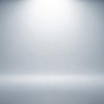 Seamless light gray gradient studio backdrop, cyclorama stage setup for easy object extraction and high-key photography, display, product, wall