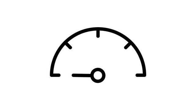 Outline icon animation for control, speed, scale, indicator, and pointer.