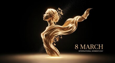 Romantic 8 March International Women&rsquo;s Day 3D Illustration