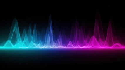 Colorful Abstract Sound Waves. Ai generation