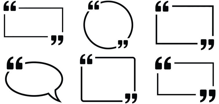 collection of various black outline quote box frames on transparent background, a top ranked vector set featuring clean line frames for typography, quotes, social media posts, and modern graphic 