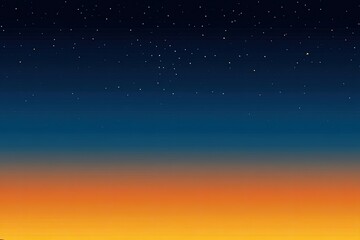 Fototapeta premium Gradient illustration of a starry night sky merging from sunrise colors to deep blues