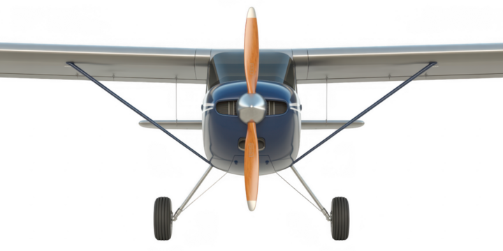 Small airplane with propeller aircraft aviation flying isolated on a transparent background - Powered by Adobe