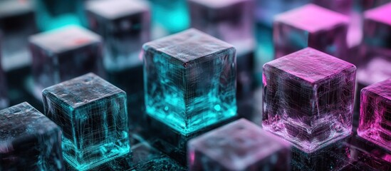 Abstract ice cubes