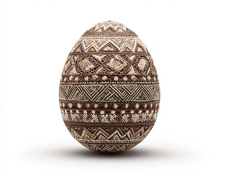 Ornate Easter Egg with Intricate Tribal Patterns african pattern