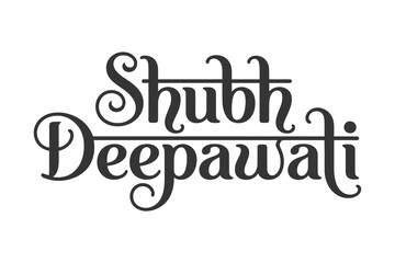 Fototapeta premium A vector graphic illustration of Shubh Deepawali in elegant calligraphy