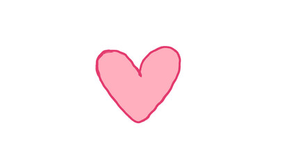 Fototapeta premium Cute Doodle Heart | Hand-Drawn Sparkly Heart Clipart | Love PNG 