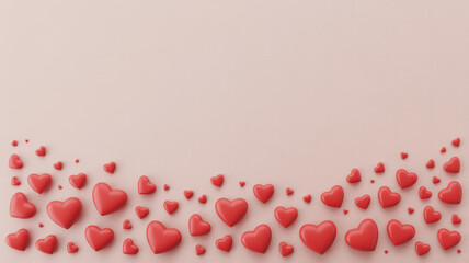 Modern Valentine&rsquo;s Day greeting featuring heart of hearts