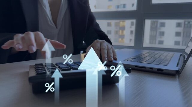 Interest rate and dividend. Percentage interest rates continue to increase, stocks and mutual funds, investment for retirement.