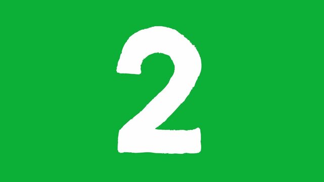 Hand Drawn Doodle Numbers 1 to 10 2D Animation Green Screen Asset | Sketchy Counting Numbers Motion Overlay | Fun Hand-Drawn Counting Animation for Education Videos