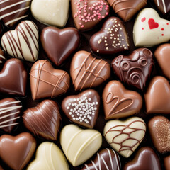 Valentine&rsquo;s Day sweet chocolate heart assortment for romantic gifting