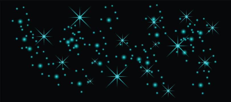 Glitter Overlay with Sparkles and Stars, Glowing Abstract Background for Festive, Holiday, and Luxury Design, Shimmering Light Effect Texture