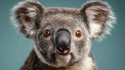 Obraz premium Close-Up Portrait of a Koala with Clean Background and High Fidelity